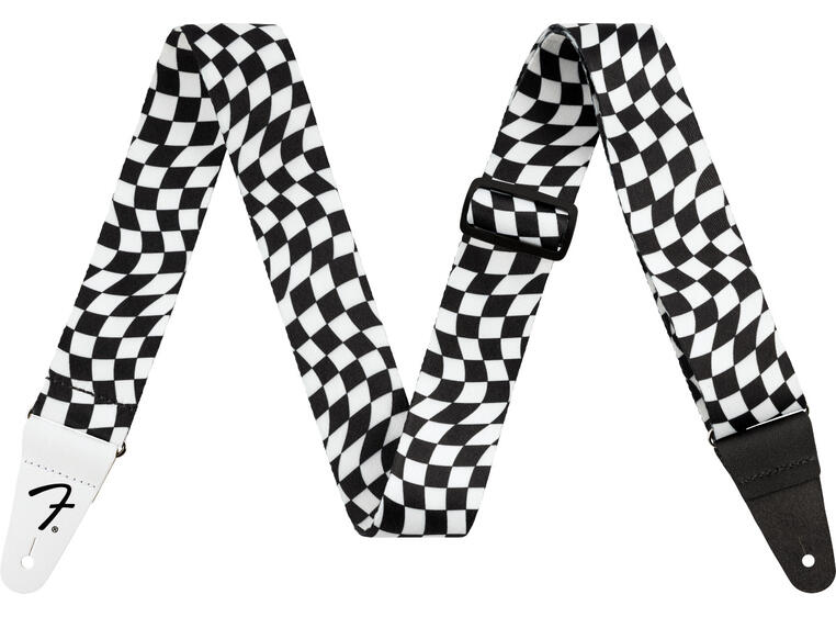 Fender Wavy Checkerboard Polyester Strap Black/White