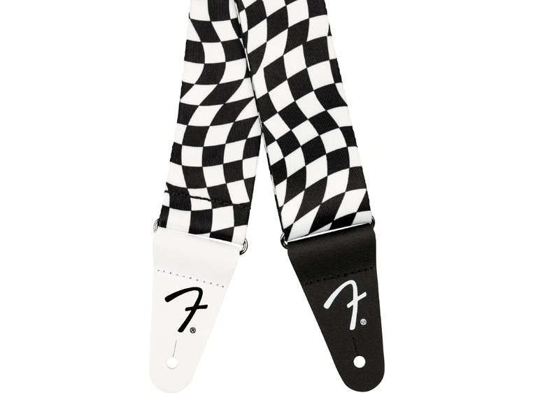 Fender Wavy Checkerboard Polyester Strap Black/White 
