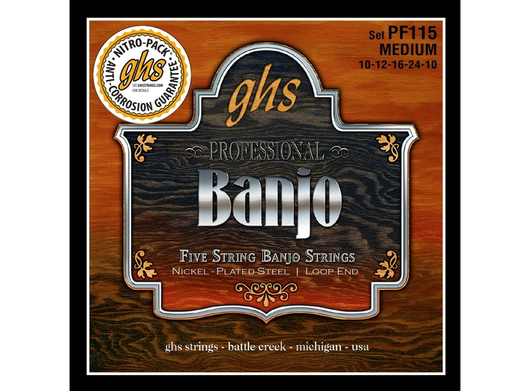 GHS PF115 Banjo 5-str Medium (010-024) 