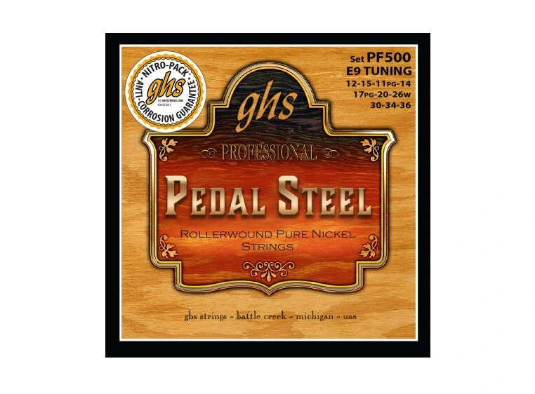 GHS PF500 Pedal Steel Nickel Rockers (012-036) E9 10-string 