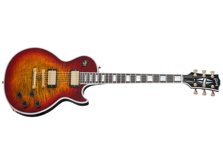 Gibson Customshop Les Paul Axcess Custom Figured Top Ebony FB Gloss Bengal Burst 