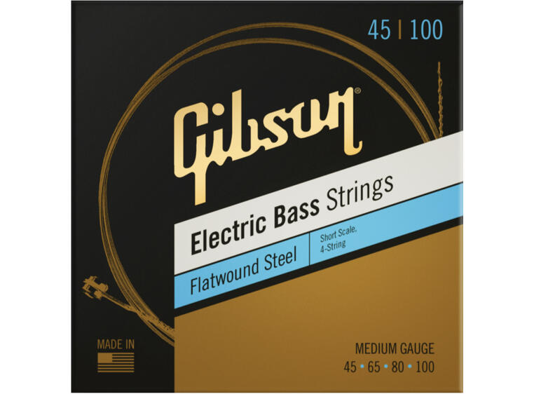 Gibson S&A Short Scale Flatwound EB Strings Medium