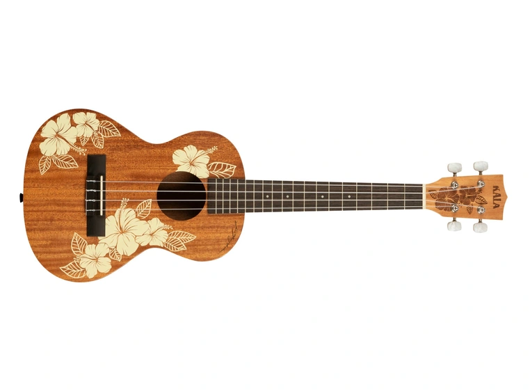 Kala Hibiscus Mahogany Tenor Ukulele Med bag 