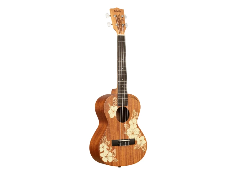 Kala Hibiscus Mahogany Tenor Ukulele Med bag 