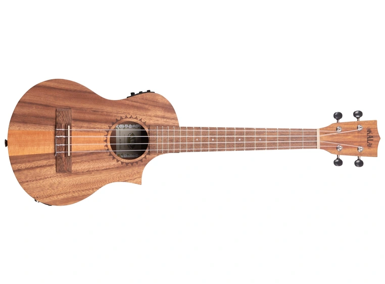 Kala KA-TK-T-CE Teak Tri-Top Tenor Ukulele, with Cutaway & EQ 