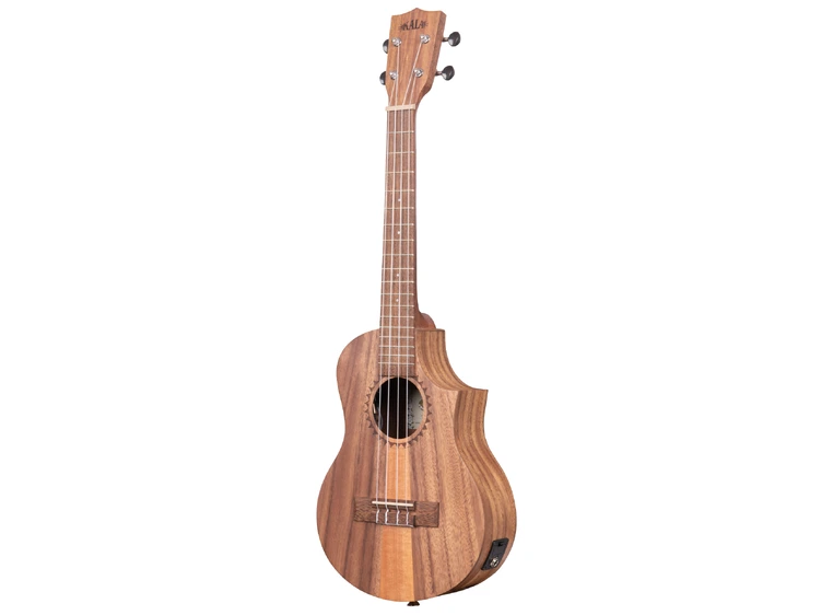 Kala KA-TK-T-CE Teak Tri-Top Tenor Ukulele, with Cutaway & EQ 