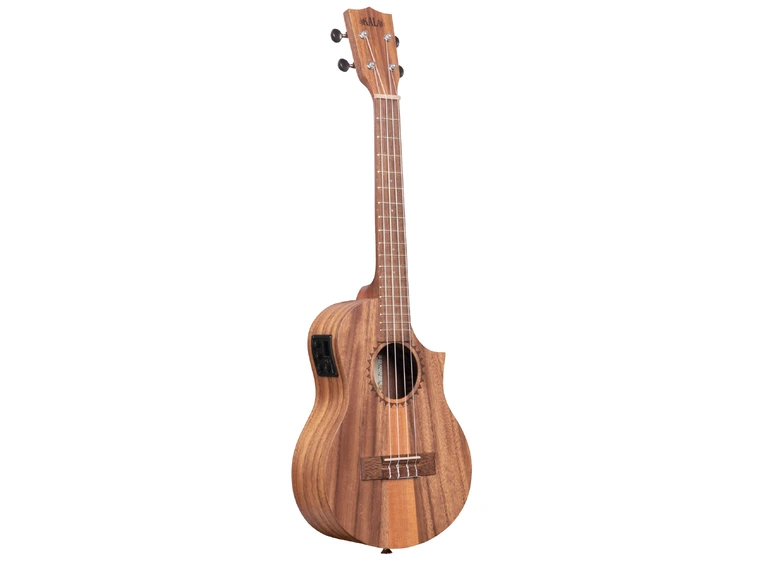 Kala KA-TK-T-CE Teak Tri-Top Tenor Ukulele, with Cutaway & EQ 