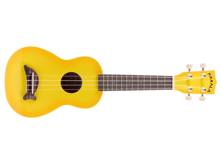 Kala Makala Dolphin MK-SD-YLBURST Yellow Burst Soprano Ukulele med bag 