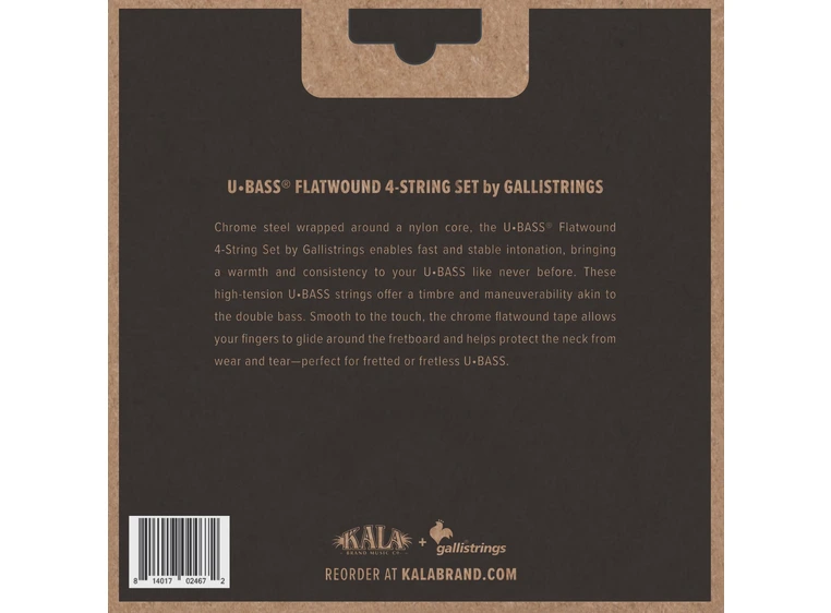 Kala U-Bass Flatwound String Set 4-String by Gallistrings 