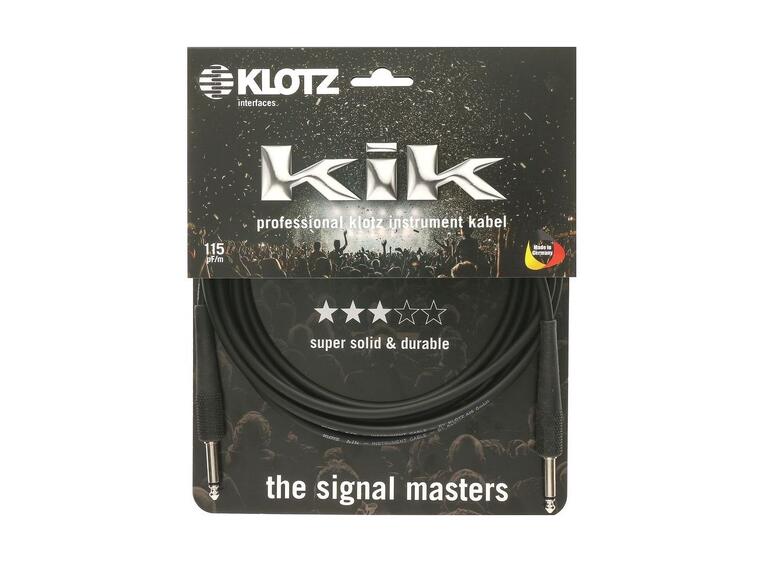 Klotz instrumentkabel 6 m sort KIK6.0PPSW
