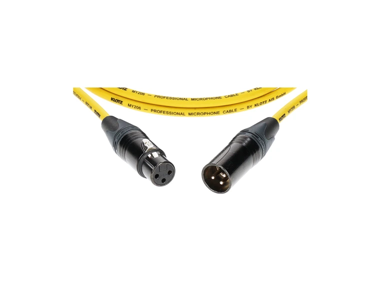 Klotz mik.kabel Prime Neutrik XLR/XLR Gul kabel 10m 
