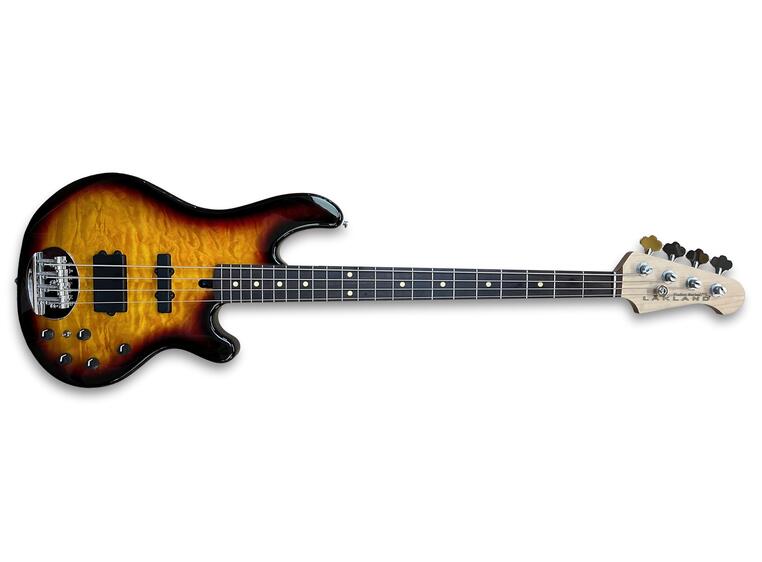 Lakland Skyline 44-02 Deluxe Bass 4-Str Quilted Maple, Three Tone Sunburst Gloss