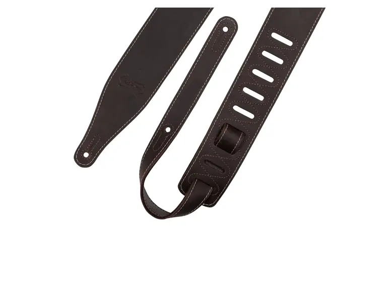 Levy's M17BAS-DBR 2.5” Wide Butter Leather Guitar Strap - Dark Brown 