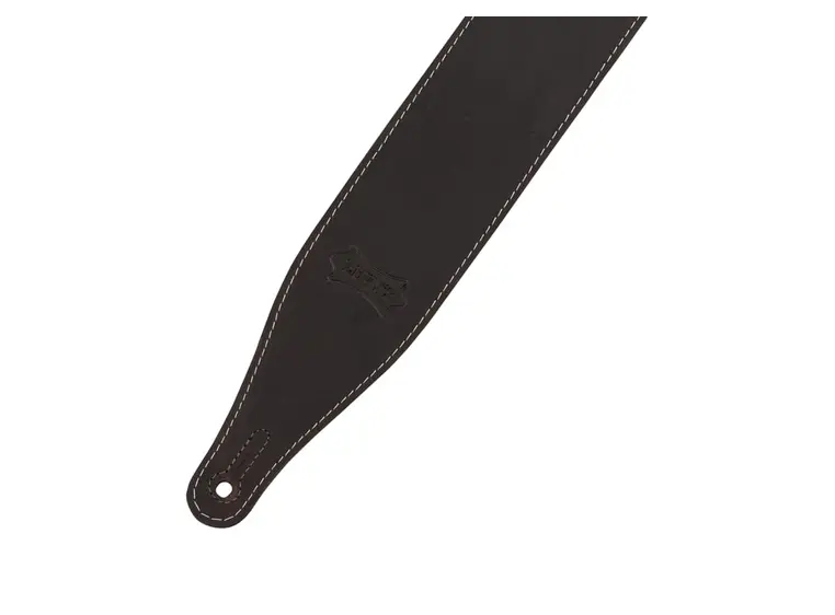 Levy's M17BAS-DBR 2.5” Wide Butter Leather Guitar Strap - Dark Brown 