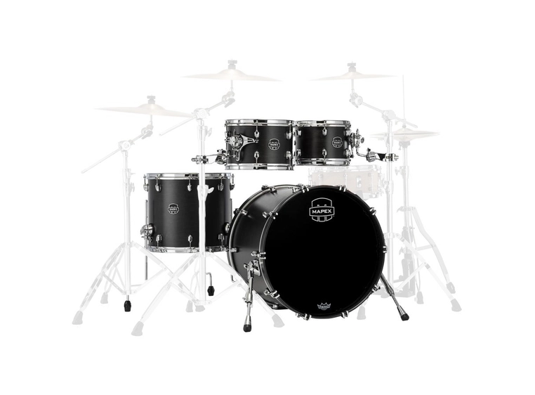 Mapex SR529XUFB Saturn - Satin Black 4pc shellpack 