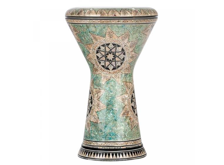 Meinl AEED4 9 Artisan Doumbek White Pearl, Mosaic Queen 