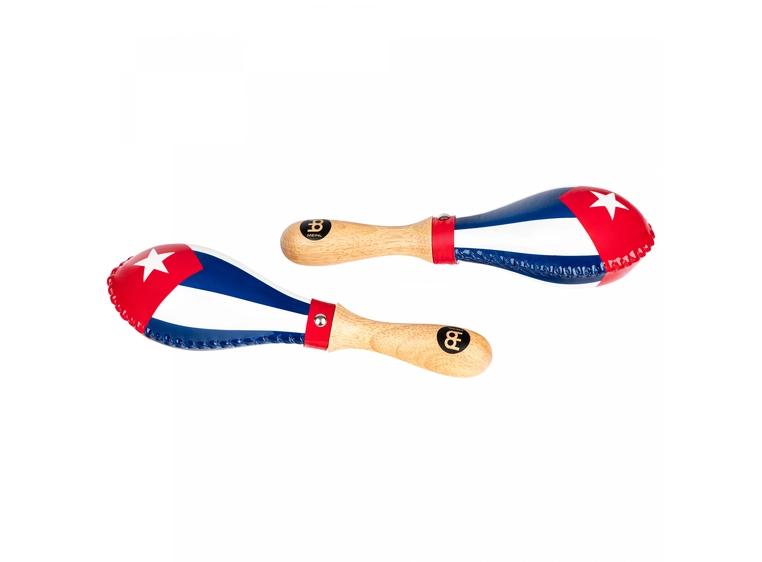 Meinl MSM3CU Maracas Rawhide Traditional Cuba Flag 