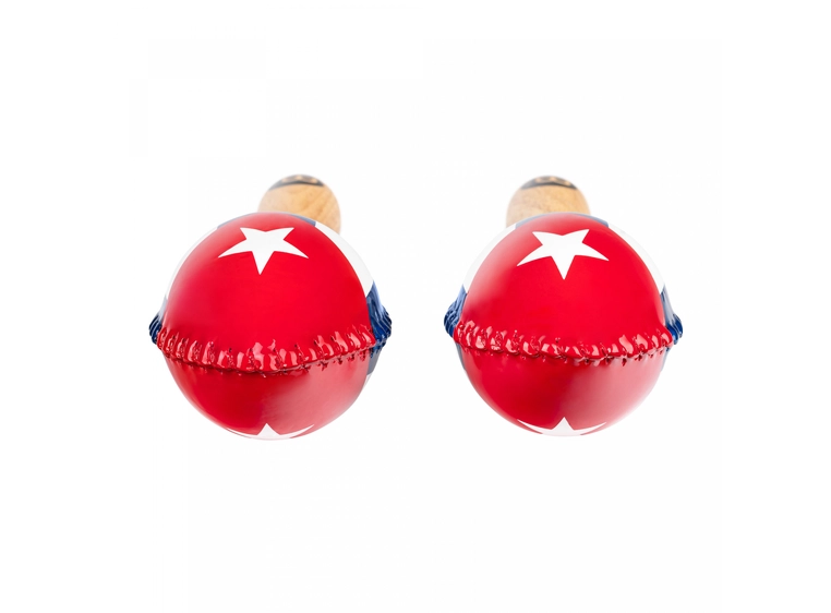 Meinl MSM3CU Maracas Rawhide Traditional Cuba Flag 