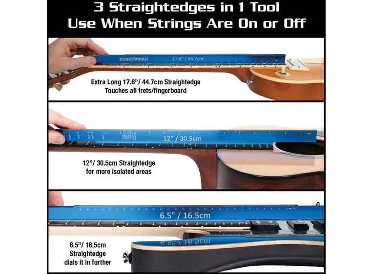 MusicNomad MN820 Tribeam 3'n1 Straight Edge 