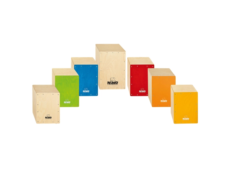 Nino Percussion NINOSET950 Cajon-sett Classroom, 7 deler 