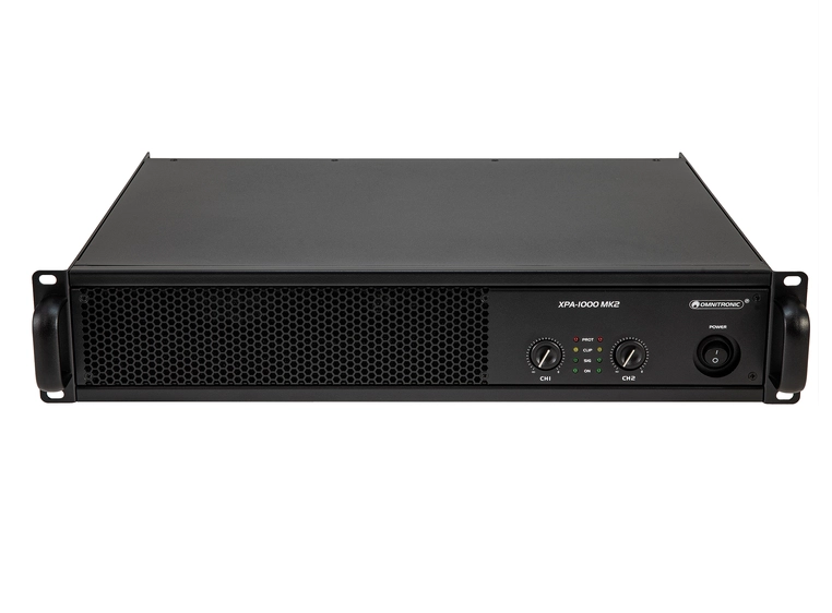 Omnitronic XPA-1000 MK2 Amplifier 2x500 W RMS 4 ohm, 2x300 W RMS 8 ohm 