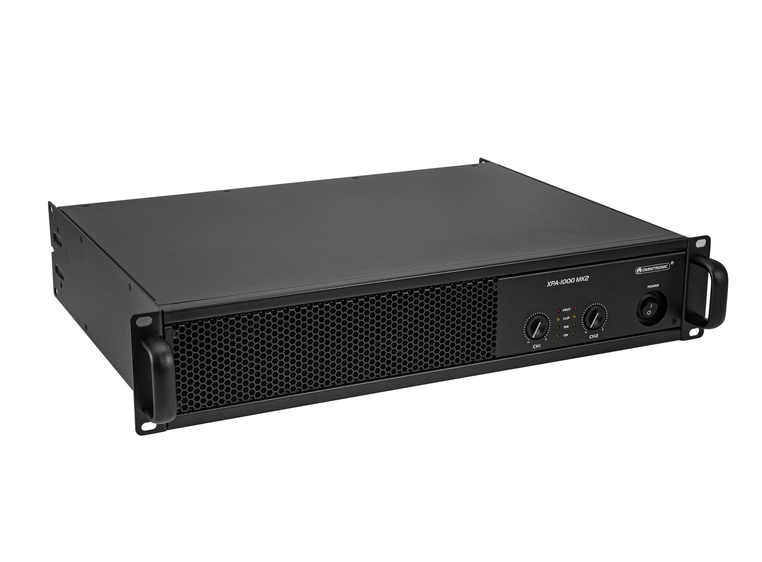 Omnitronic XPA-1000 MK2 Amplifier 2x500 W RMS 4 ohm, 2x300 W RMS 8 ohm 