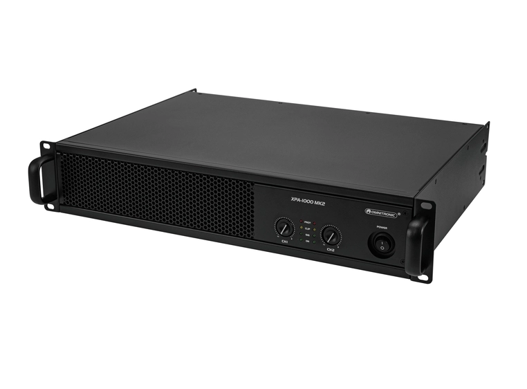 Omnitronic XPA-1000 MK2 Amplifier 2x500 W RMS 4 ohm, 2x300 W RMS 8 ohm 
