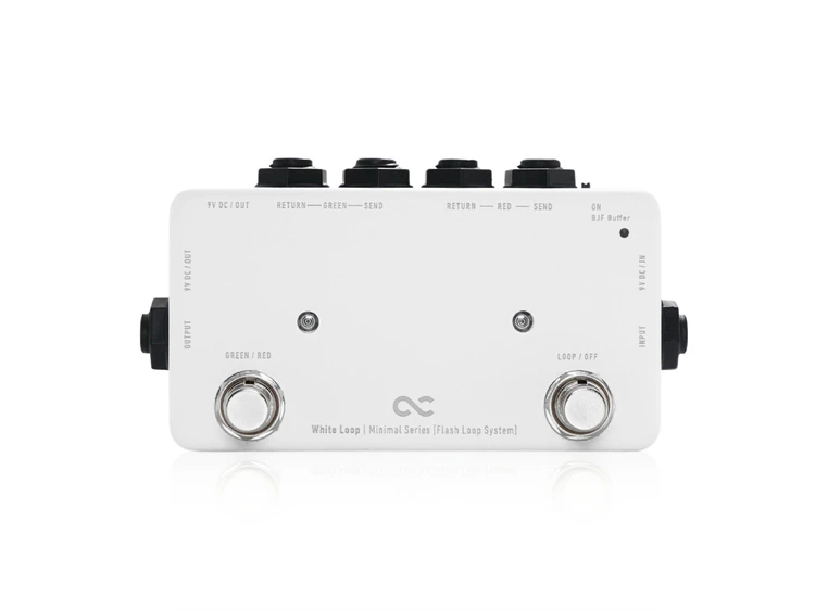 One Control Minimal White Loop with BJF A/B Switch / True Bypass Looper 