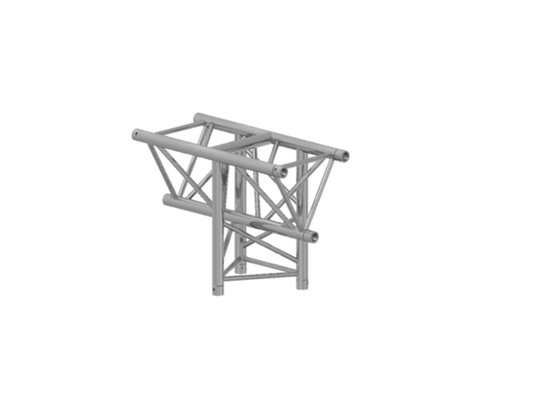 PROLYTE H40D-C018 Trekant hjørne 3-Veis T, Alu, Ø48x3mm, Vertikal Ned 