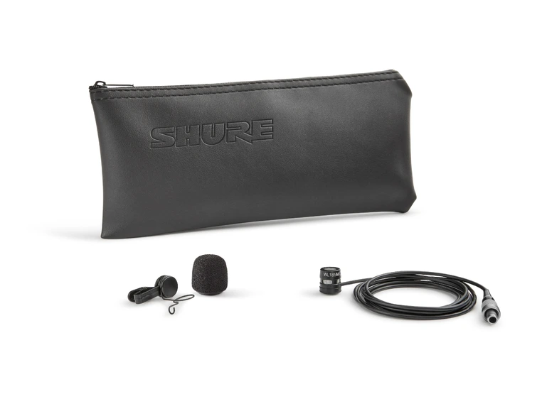 Shure WL185MB/C-LM3 Myggmikrofon Cardioid, Black, Lemo 