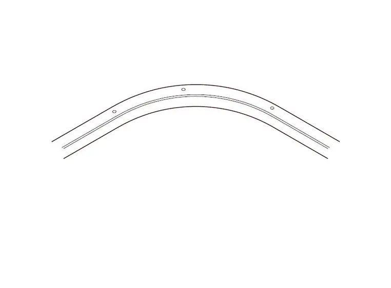 TOSO Supertrac Bue 300 mm, radius 90° Sort, 0,5m x 0,5m 