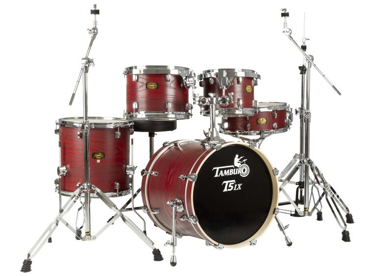 Tamburo TB T5LXS18WGRD Trommesett WRAP/PVC red wood, 18" bass drum
