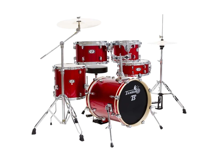 Tamburo TB T5NCR22BRDSK T5 Trommesett 10T12T16FT14SD22BDBrightRedSparkle u/cym 