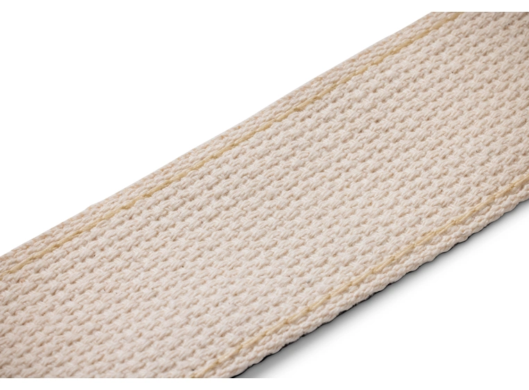 Taylor Academy Strap, White/Black Jacquard Cotton, 2" Amber Buckle 