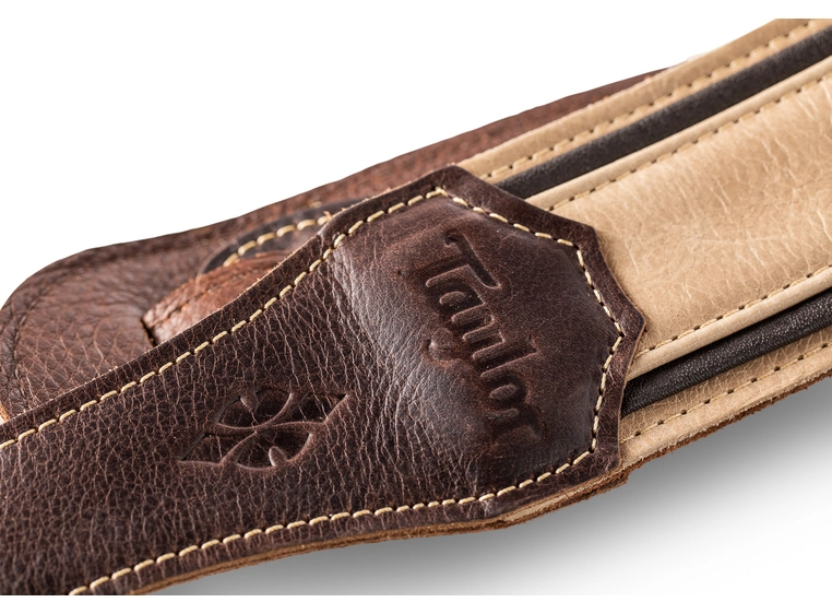 Taylor Reflections Strap Spruce/Ebony Leather, 2.5" 