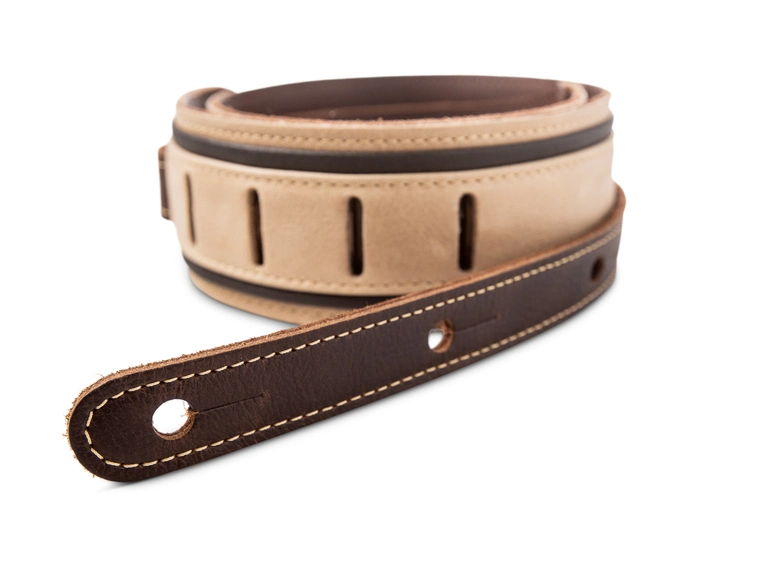 Taylor Reflections Strap Spruce/Ebony Leather, 2.5" 