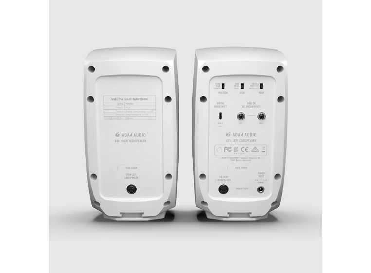 Adam Audio D3V Studiomonitorer Hvit 