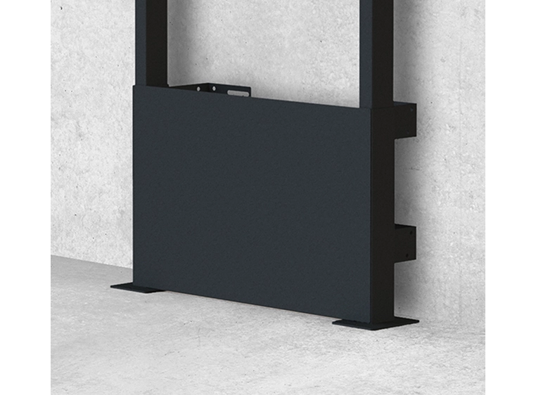 B-Tech BT8569/B Motorised Height Adj. Screen Floor-to-Wall Mount, Black 