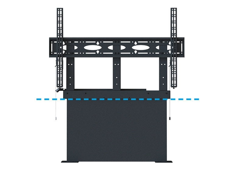 B-Tech BT8569/B Motorised Height Adj. Screen Floor-to-Wall Mount, Black 