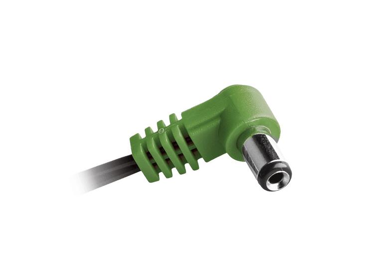 CIOKS 4050 Type 4 - 5,5/2,5mm DC plug Senter positiv, L-form, 50cm (grønn)