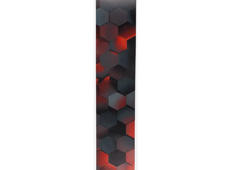 D'Addario 25PL05 Printed Leather 64 mm Red Hex Guitarstrap 