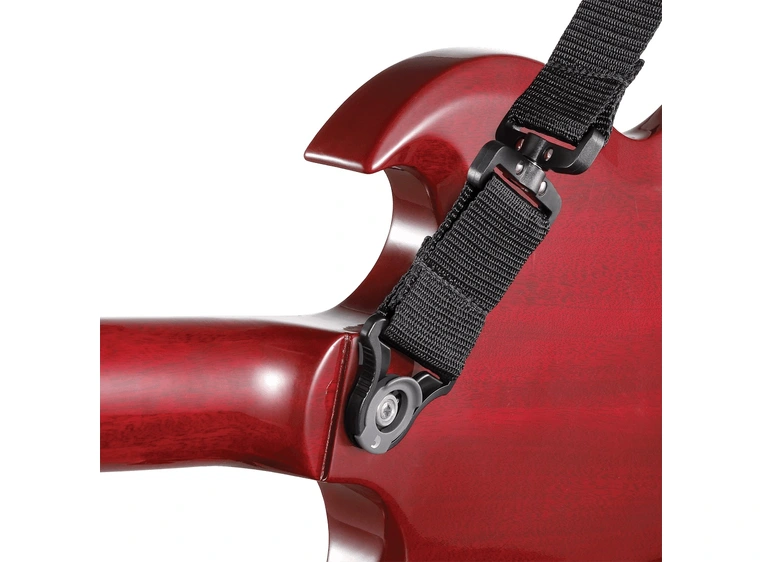D'Addario PWSALSV00 Auto Lock Swivel Strap 50mm Polypro, Black 