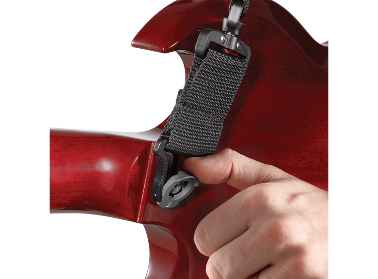 D'Addario PWSALSV00 Auto Lock Swivel Strap 50mm Polypro, Black 