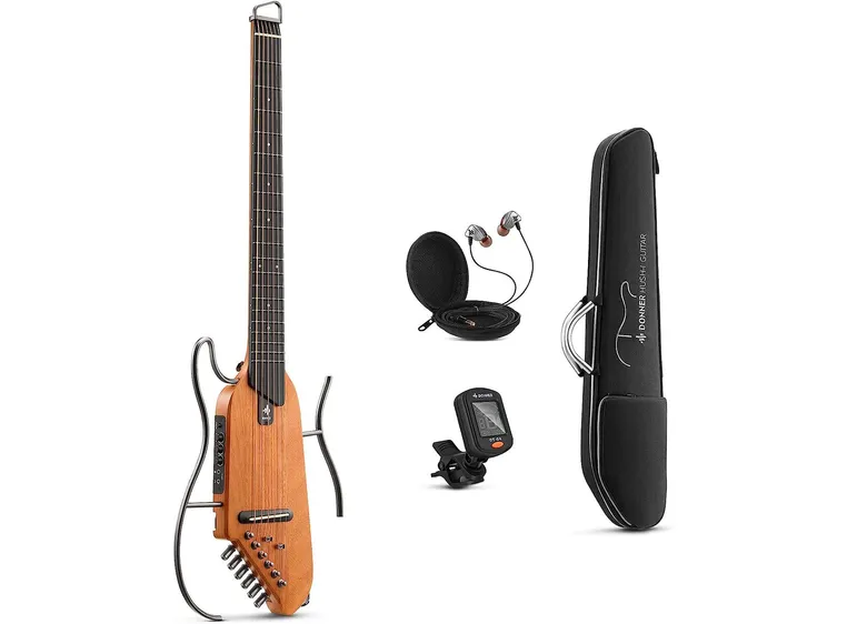 Donner HUSH-I silent stålstrengsgitar mahogany 