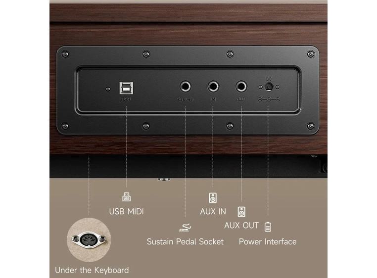 Donner Oura R300 El-piano Walnut 