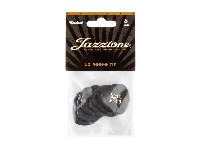 Dunlop 477P207 Jazztone Large Round Tip 6-pack 
