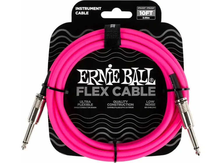 Ernie Ball 6413 Instrumentkabel 3m Rosa 