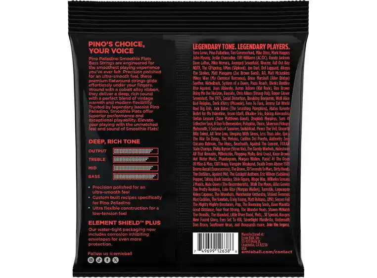 Ernie Ball EB-2749 Pino Palladino (043-108), Flatwound 