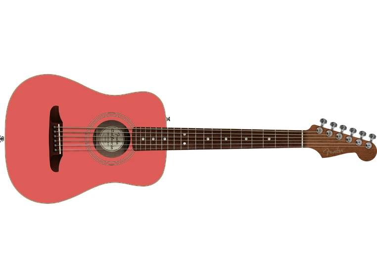 Fender California Standard Redondo Mini with Bag, Spruce Top, Fiesta Red 