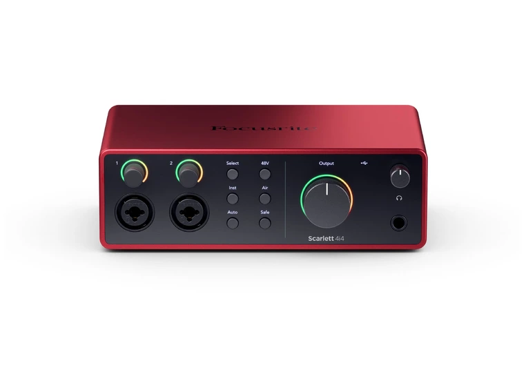 Focusrite Scarlett 4i4 Gen4 USB-lydkort, 4 inn/4 ut 